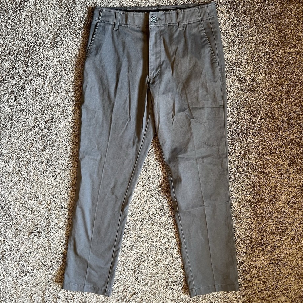 Lee Extreme Comfort Pants Men's 31x32 Gray Relaxed‎ Fit Performance Series